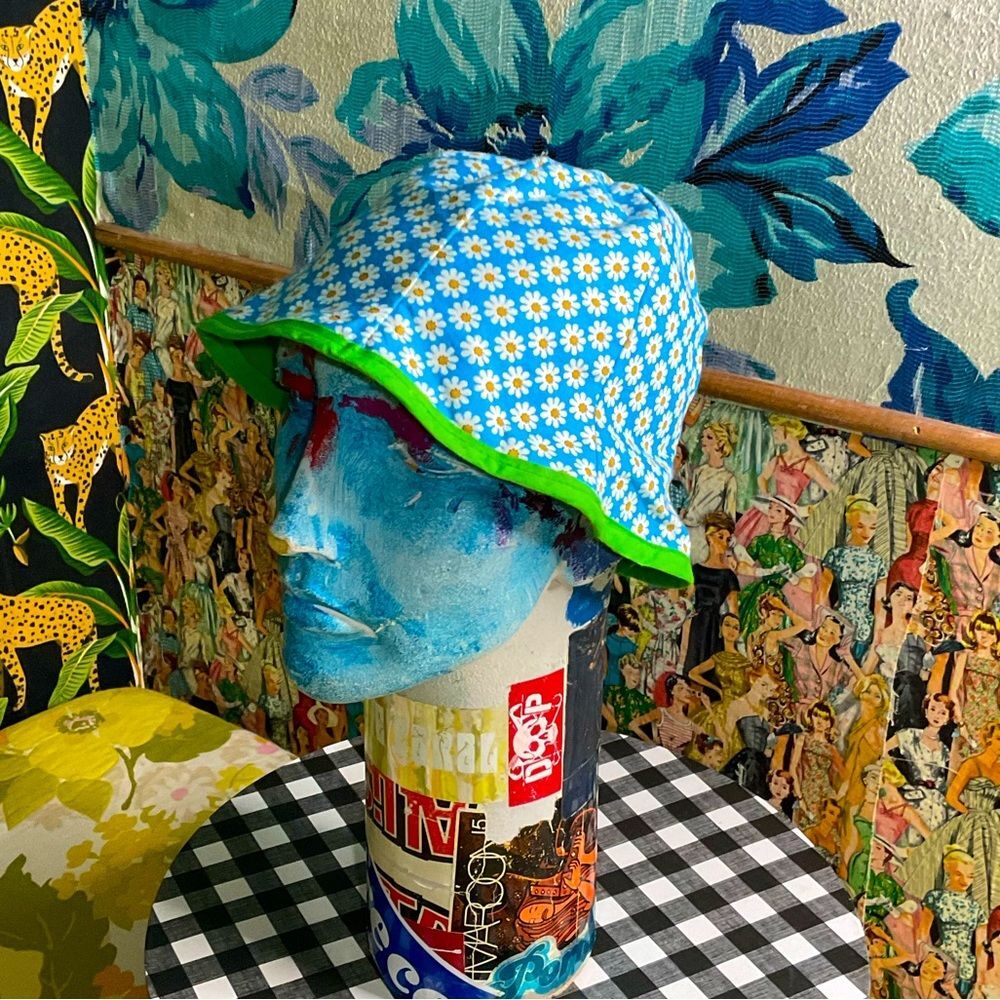 Handmade Kids Retro 60’s Floral Bucket Hat